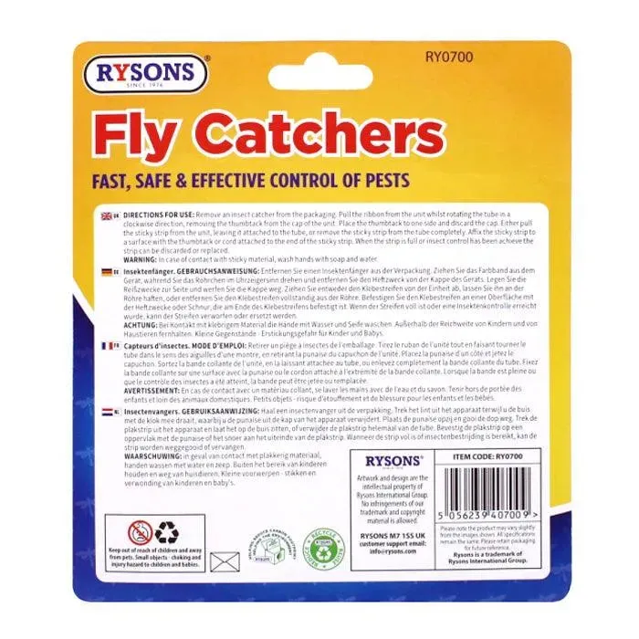 10pc Fly Catcher Paper Insect Killer Sticky Glue Tape Roll Bug Trap Poison Free