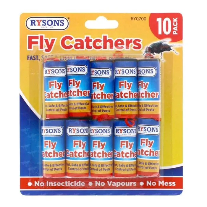 10pc Fly Catcher Paper Insect Killer Sticky Glue Tape Roll Bug Trap Poison Free