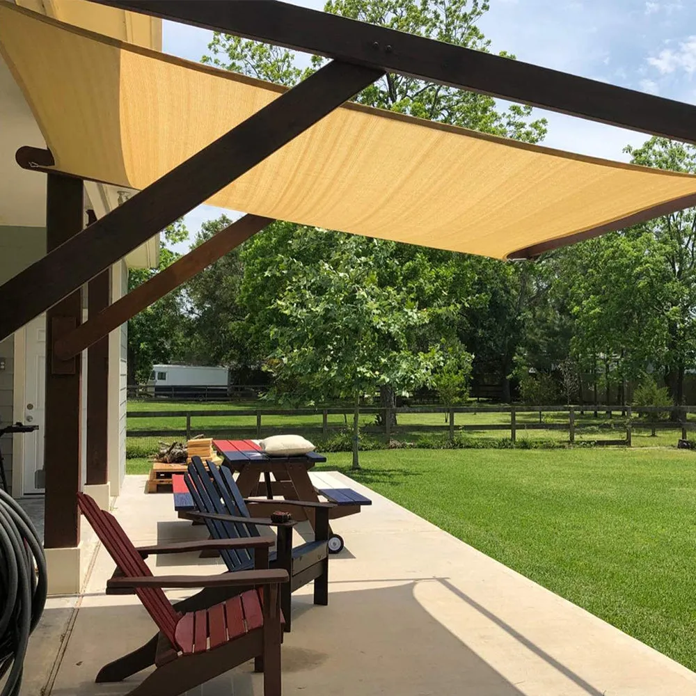 10'x'12' Rectangle Patio Sun Shade Sail (Sand Color)