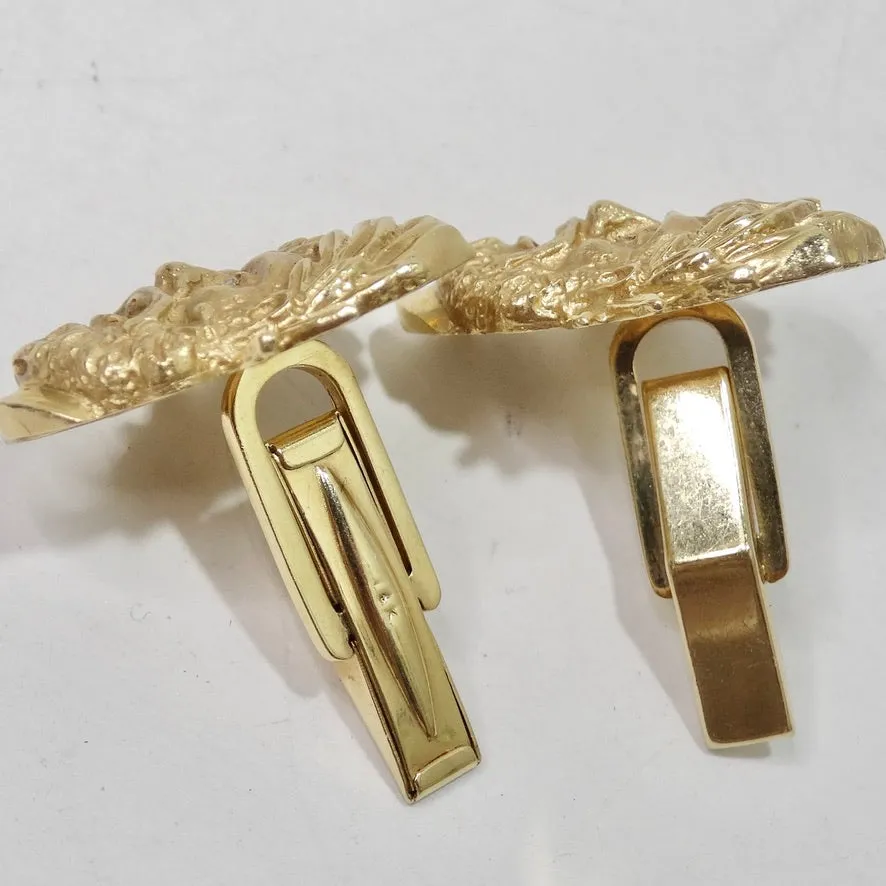 18K Gold Diamond Moses Motif Cufflinks