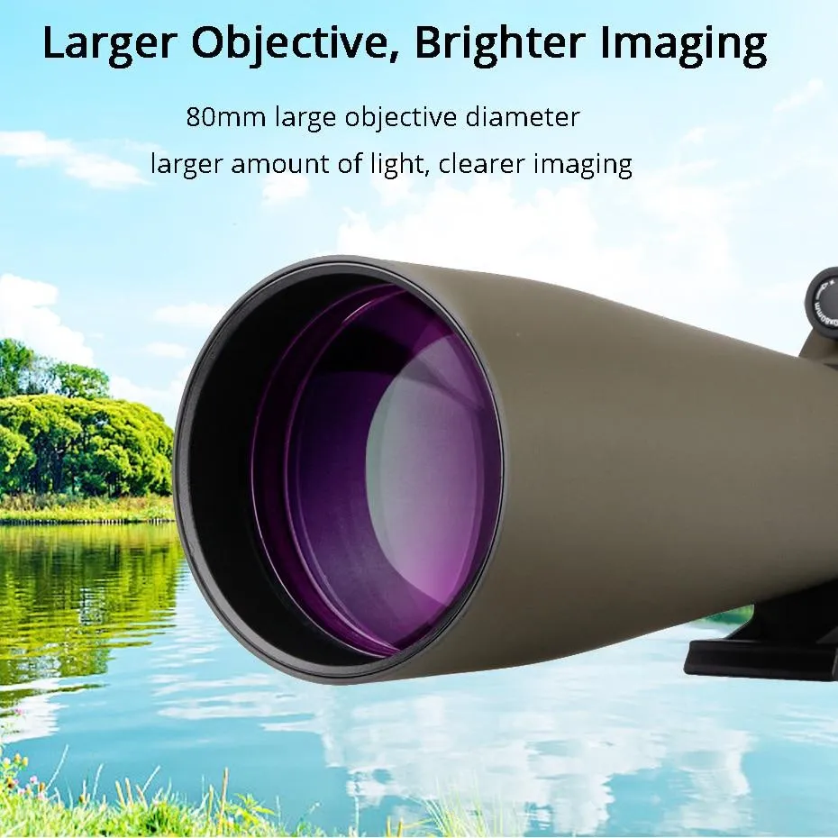 20-60x  80mm HD Spotting Scope