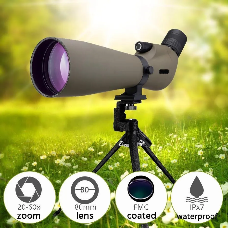 20-60x  80mm HD Spotting Scope