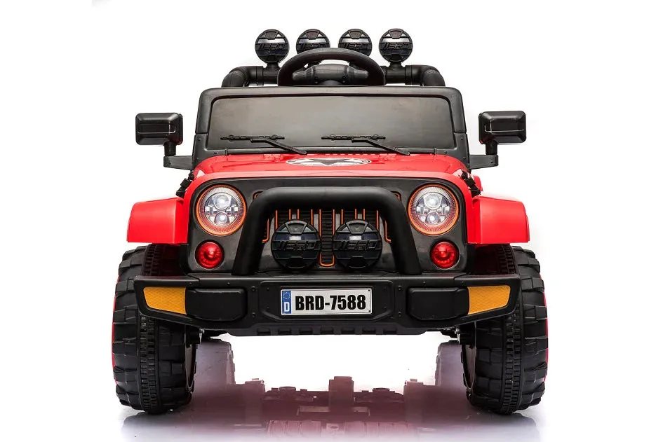 2025 Super Cool All Terrain Jeep | Small 2 Seater | 2 Colours | Rubber Tires | Leather Seat | Ages 3-6 | Remote