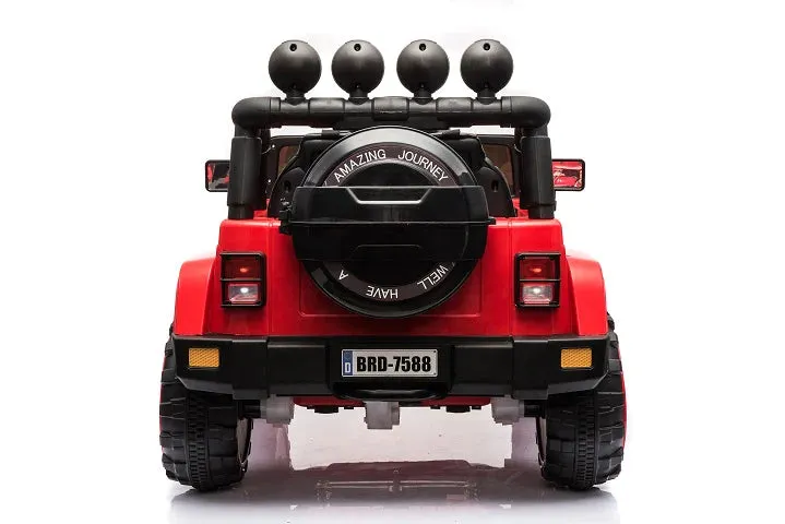 2025 Super Cool All Terrain Jeep | Small 2 Seater | 2 Colours | Rubber Tires | Leather Seat | Ages 3-6 | Remote
