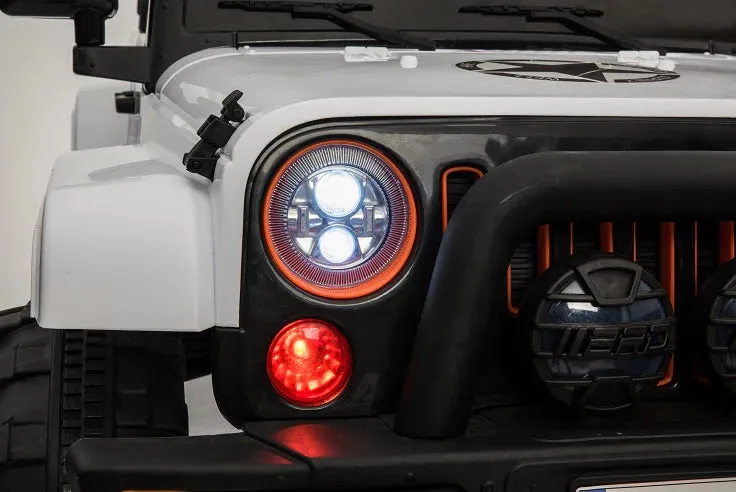 2025 Super Cool All Terrain Jeep | Small 2 Seater | 2 Colours | Rubber Tires | Leather Seat | Ages 3-6 | Remote