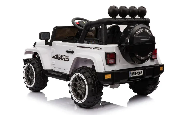 2025 Super Cool All Terrain Jeep | Small 2 Seater | 2 Colours | Rubber Tires | Leather Seat | Ages 3-6 | Remote