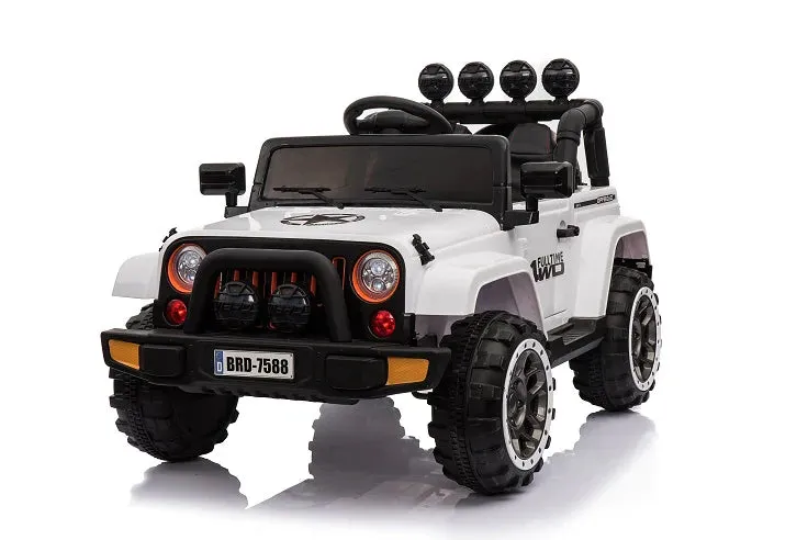 2025 Super Cool All Terrain Jeep | Small 2 Seater | 2 Colours | Rubber Tires | Leather Seat | Ages 3-6 | Remote
