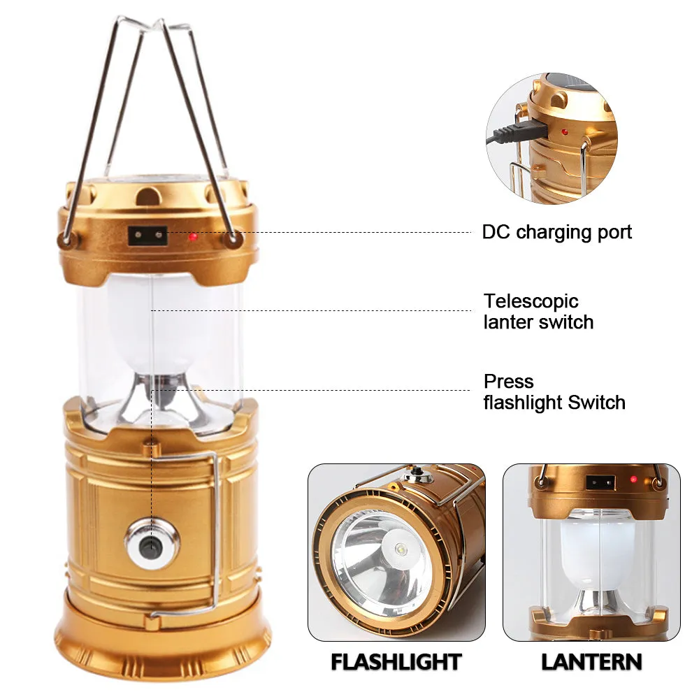 3-in-1 LED Solar Camping Lantern