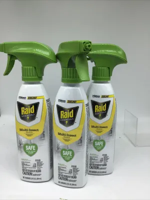 (3) Raid Essentials Multi-Insect Killer 29 Safe for Children Pets 12 oz