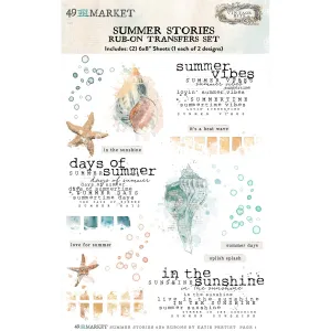 49 & Market - Summer Stories - Rub-on Transfer Set