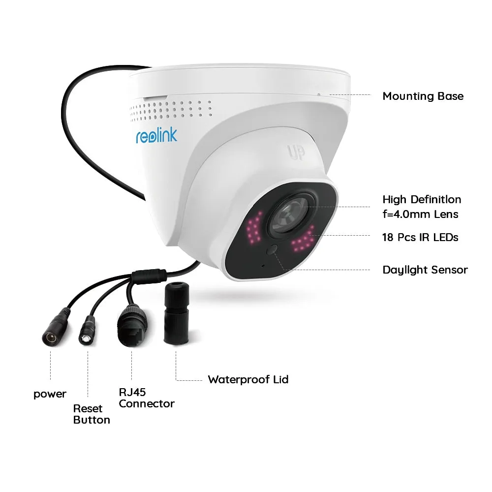 4K security camera PoE outdoor nightvision IP66 waterproof audio dome 8MP ip camera D800