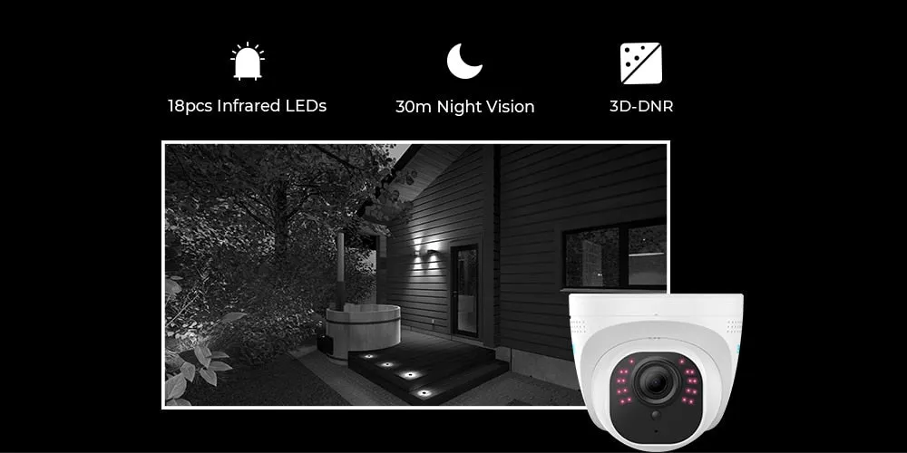 4K security camera PoE outdoor nightvision IP66 waterproof audio dome 8MP ip camera D800