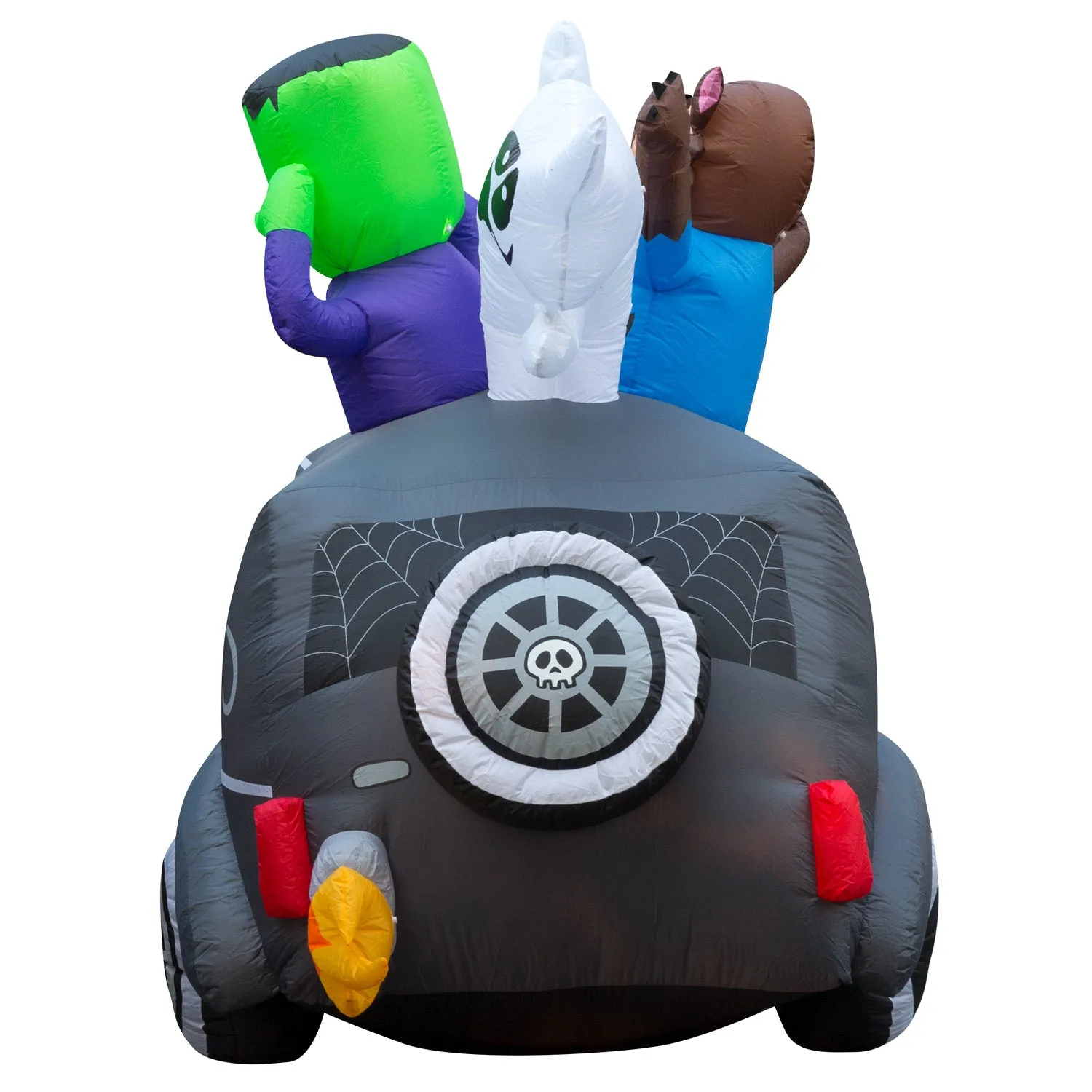 5.5 ft Inflatable Halloween Monster Hearse Yard Decoration