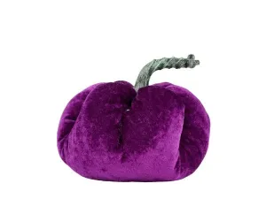 5.5" Dia x 4"H Velvet Pumpkin: Plum - HA048441