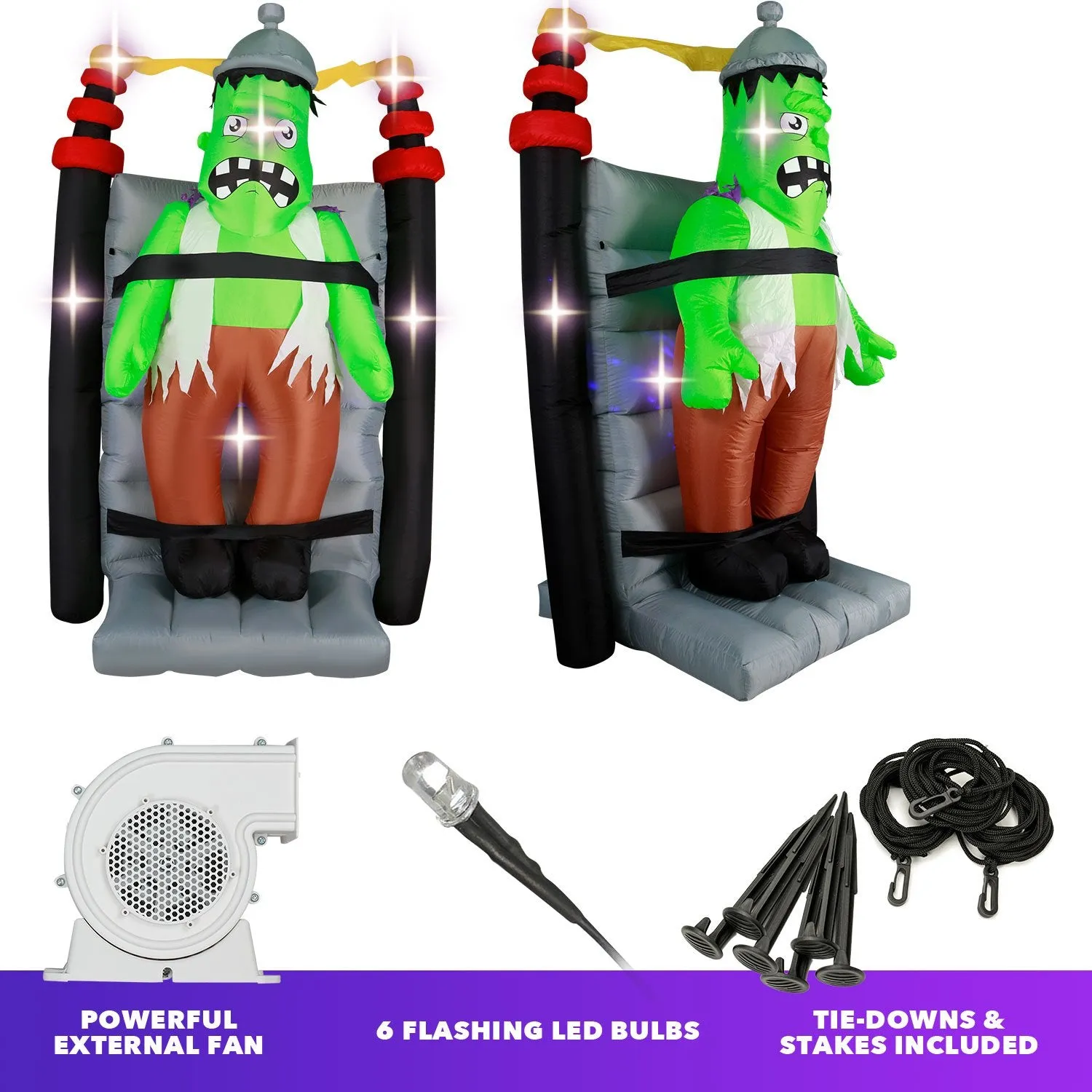 7 ft Shaking Electrified Monster Experiment Halloween Inflatable