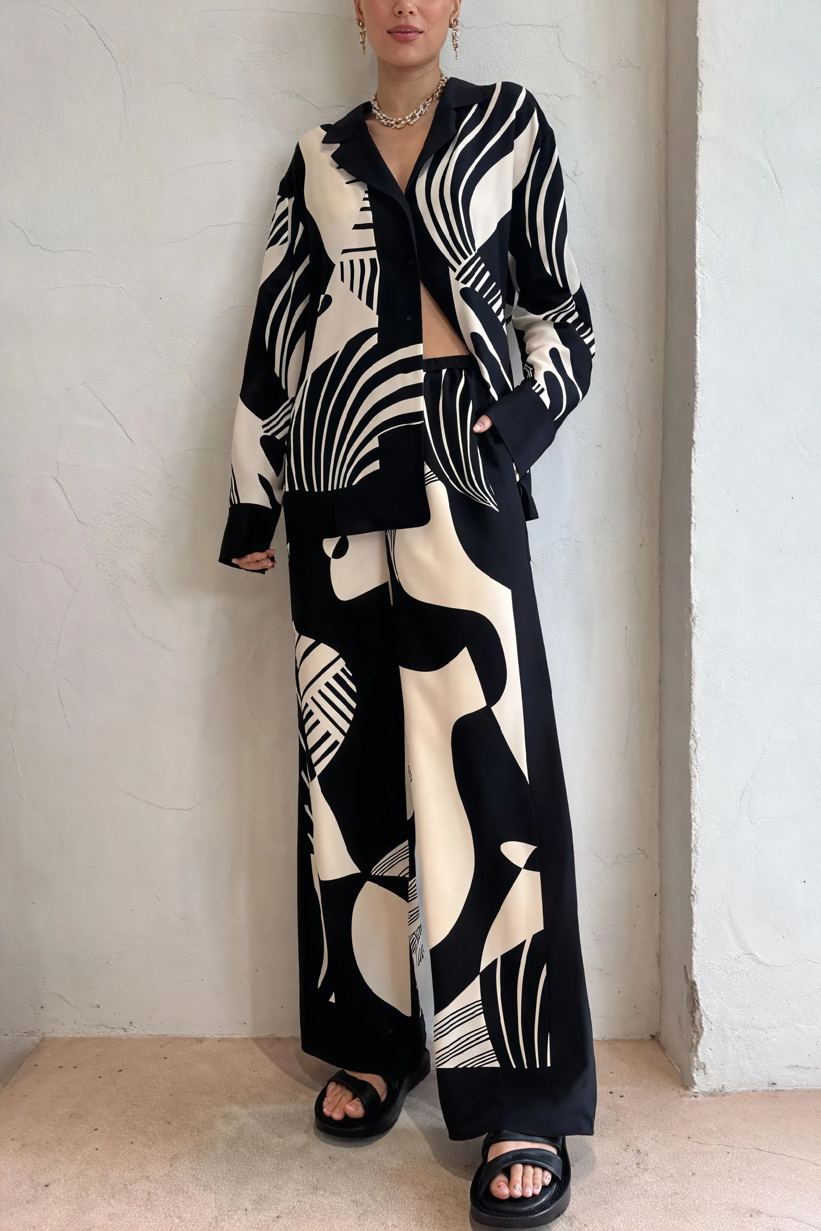 Abstract Pattern Two-Piece Suit
