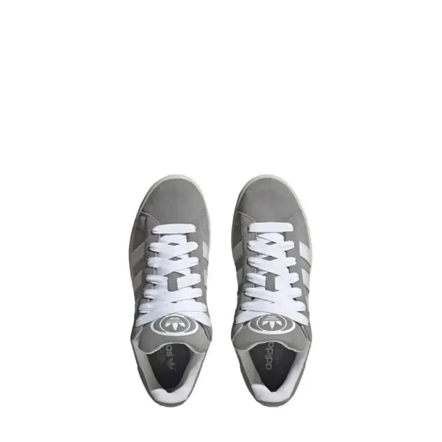 Adidas Women's Grey Sneakers with Suede and Leather Composition