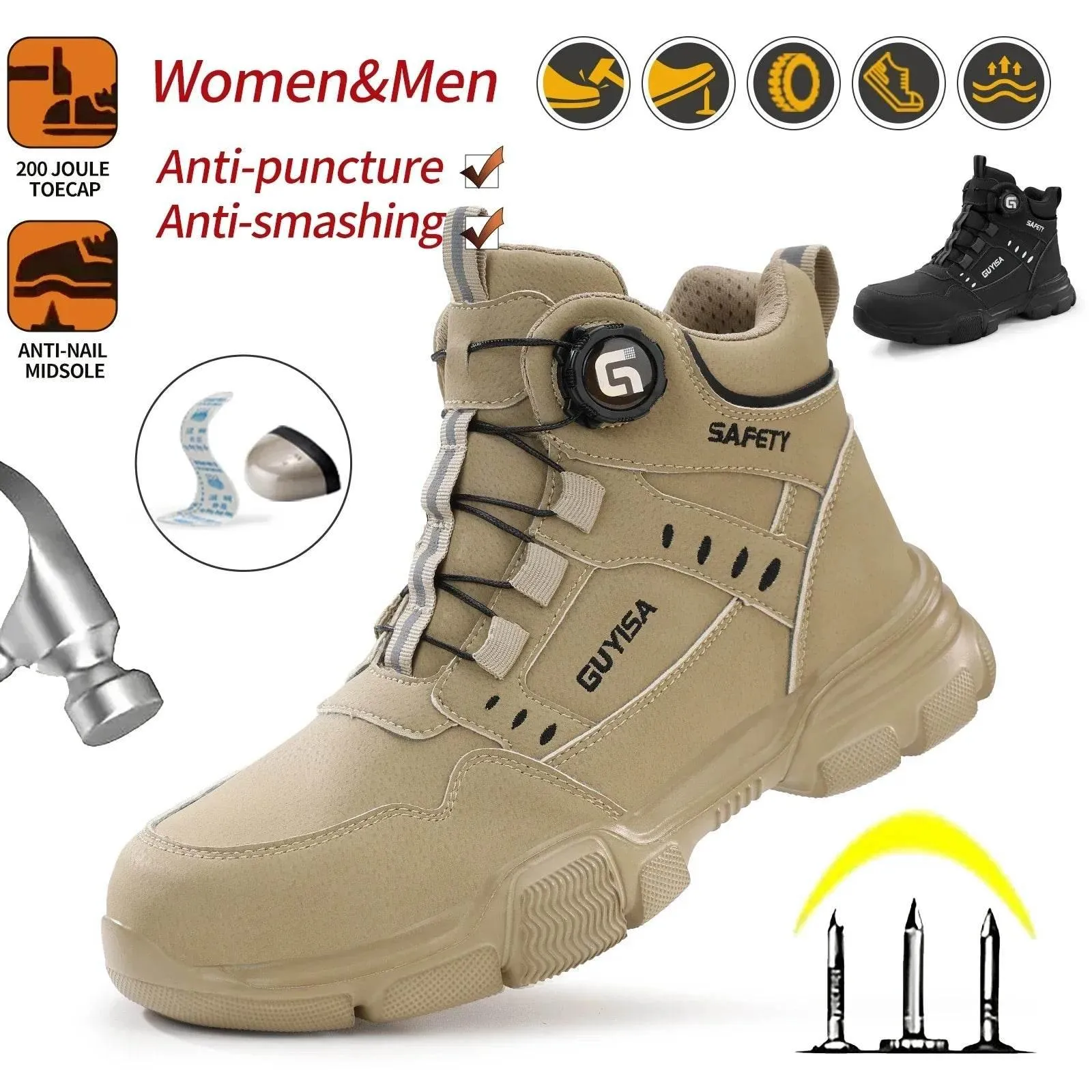 All-Terrain Safety Shoes - Industrial Anti-Smash Footwear