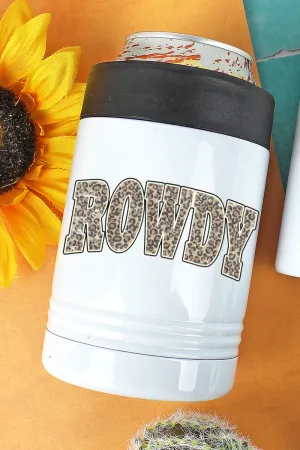 Arched Rowdy Leopard Stainless Steel Hugger 12oz