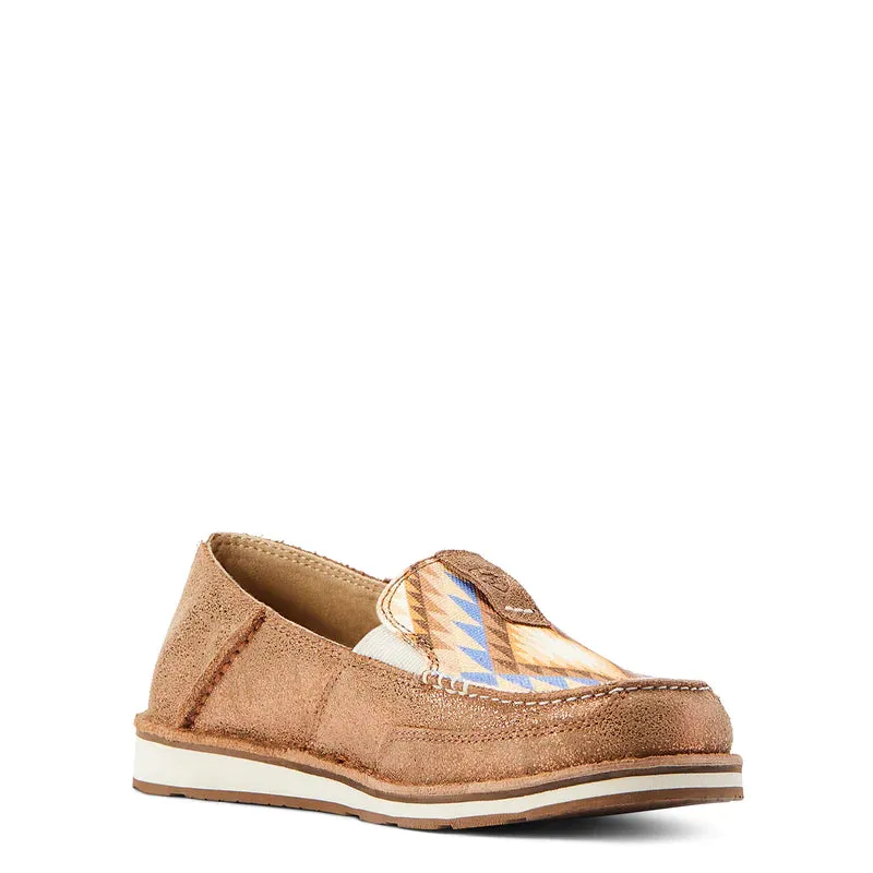 Ariat Cruiser Ladies Shoes Metallic Bronze & Aztec Blanket