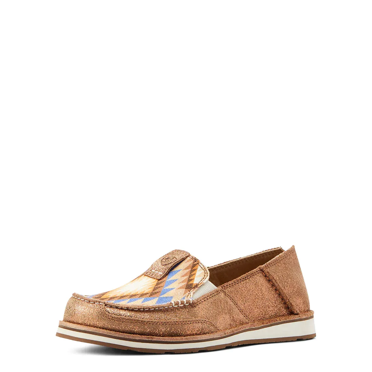 Ariat Cruiser Ladies Shoes Metallic Bronze & Aztec Blanket