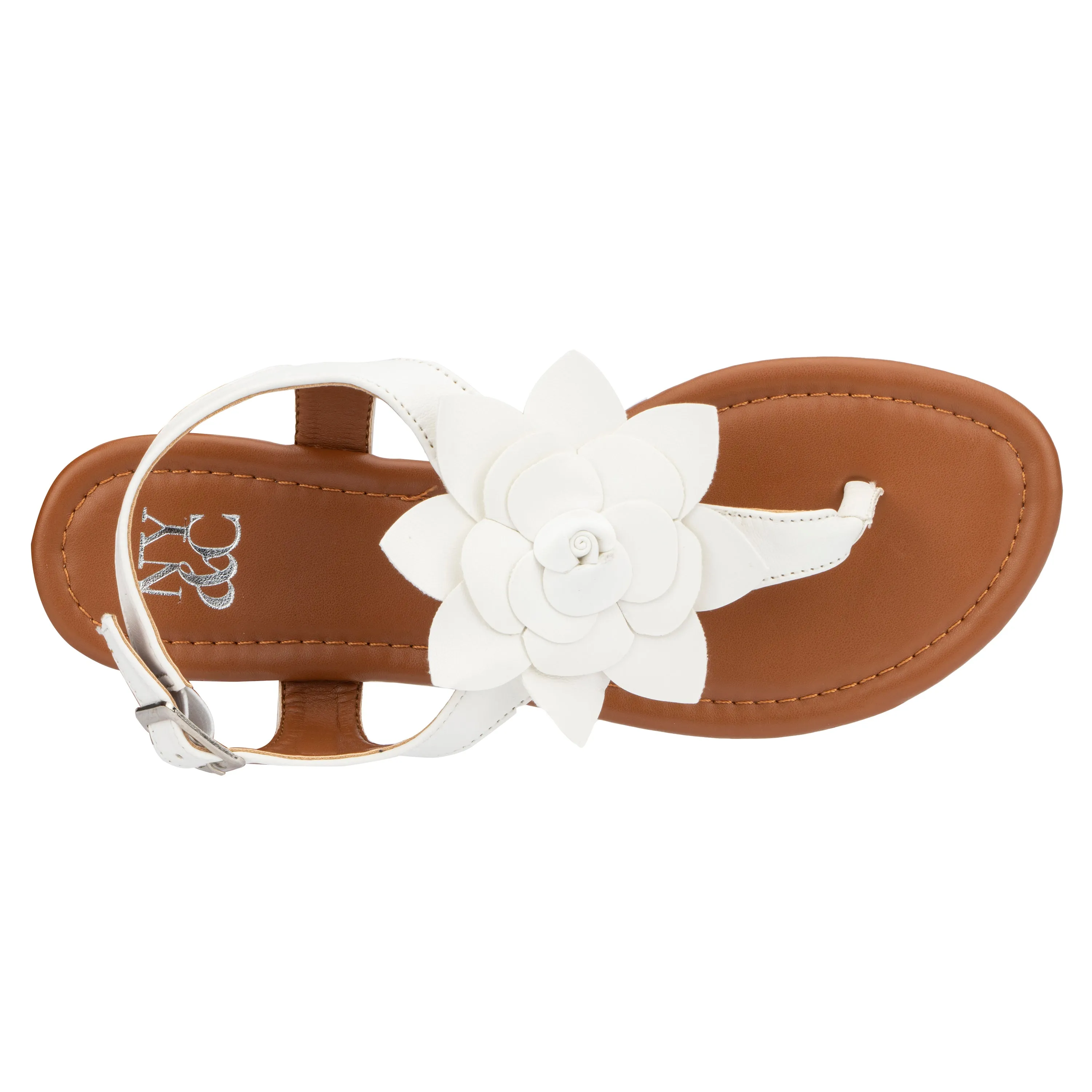 Aurelia Floral T-Strap Slides