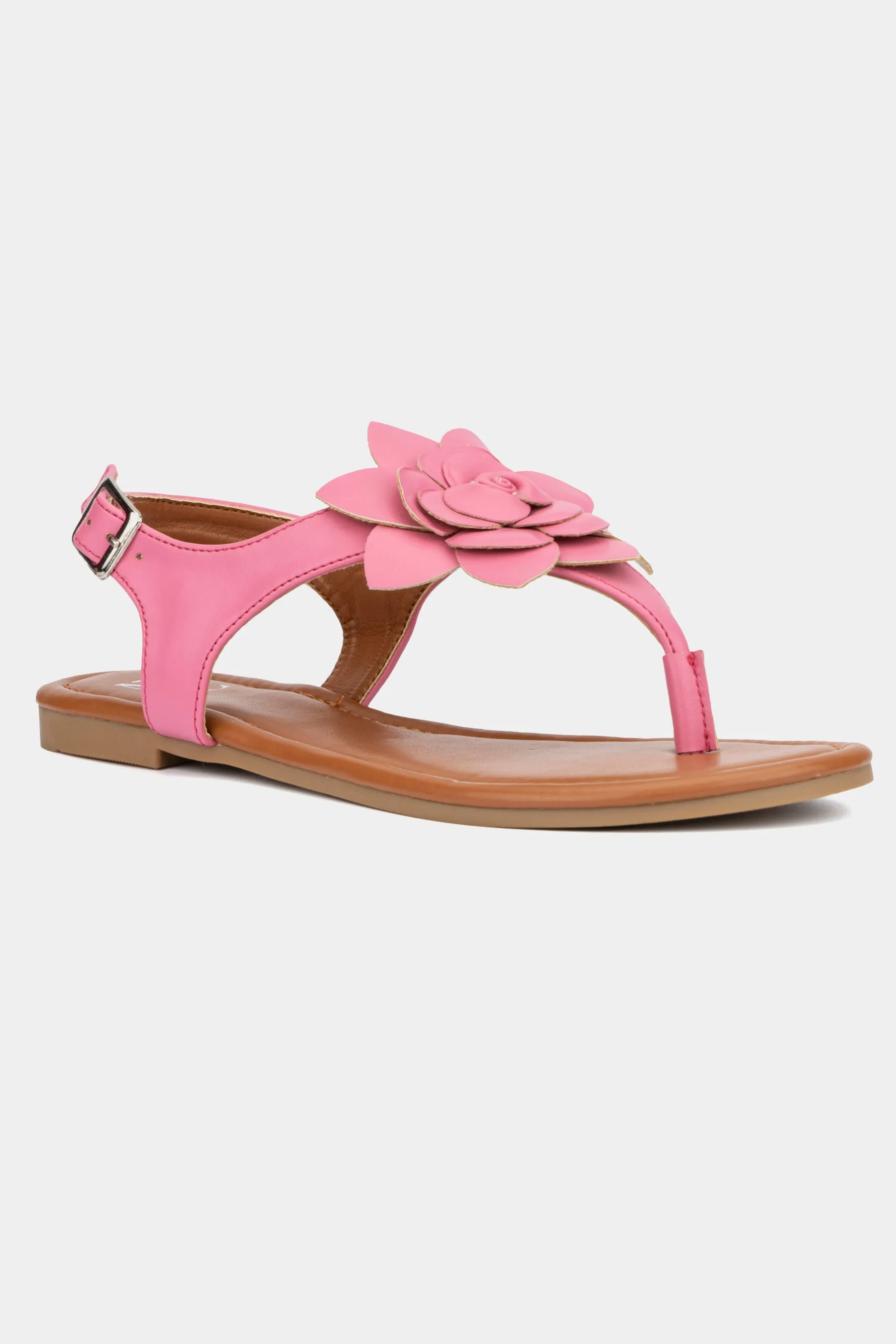 Aurelia Floral T-Strap Slides