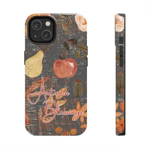 Autumn Blessings Fall Fruit Charcoal Cell Phone Case - Seasonal Harvest Design