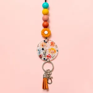 Autumn Bouquet Floral Acrylic Lanyard