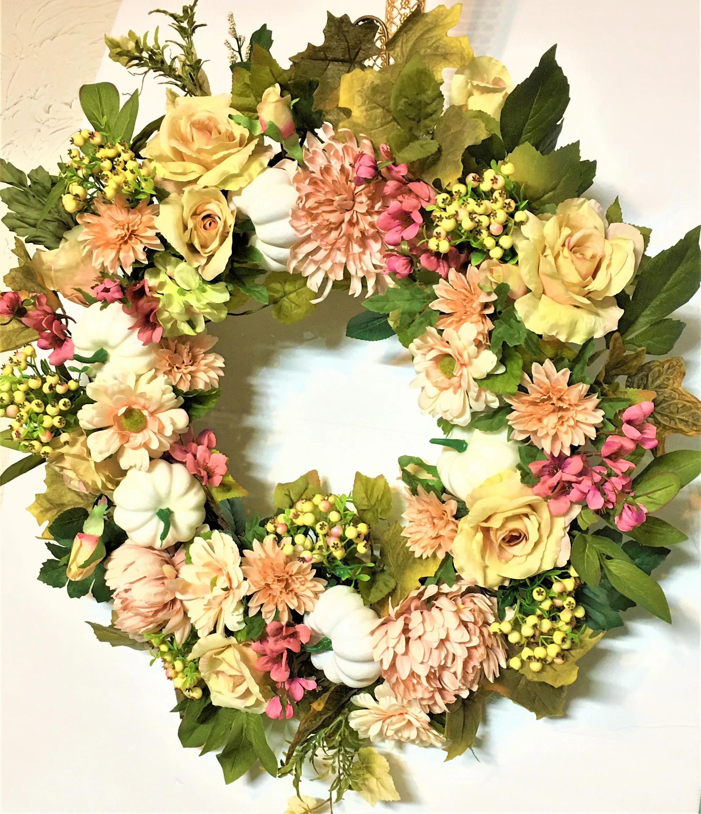 Autumn Rose-Mum 27" Fall Wreath- Seasonal Wreath