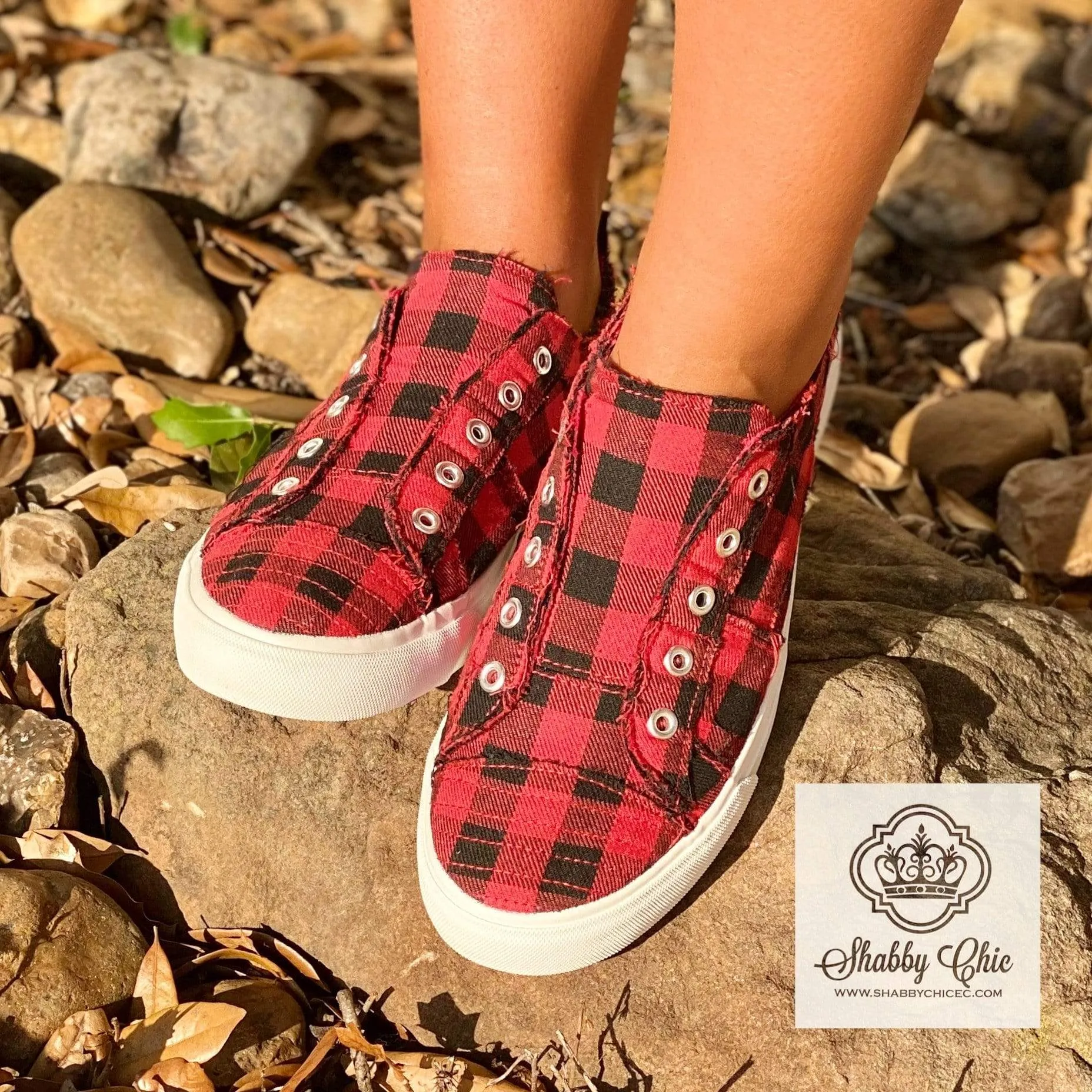 Babalu Slip on Shoes -  Buffalo Plaid
