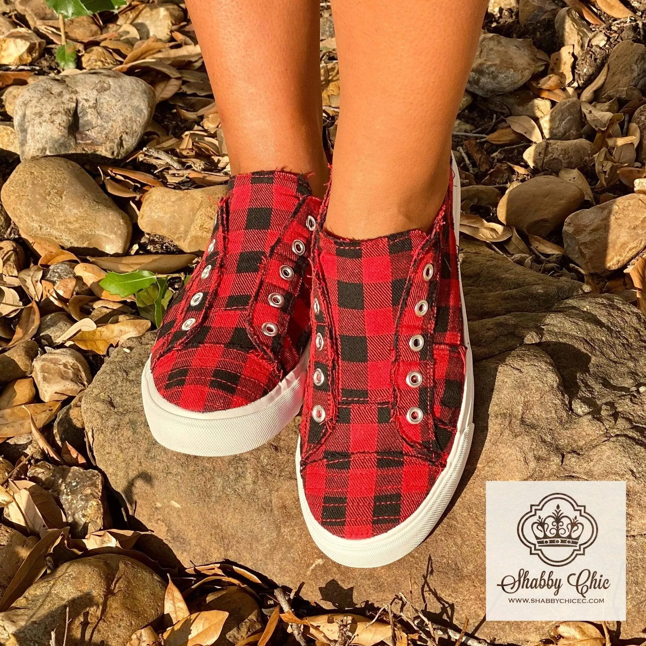 Babalu Slip on Shoes -  Buffalo Plaid