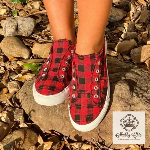Babalu Slip on Shoes -  Buffalo Plaid