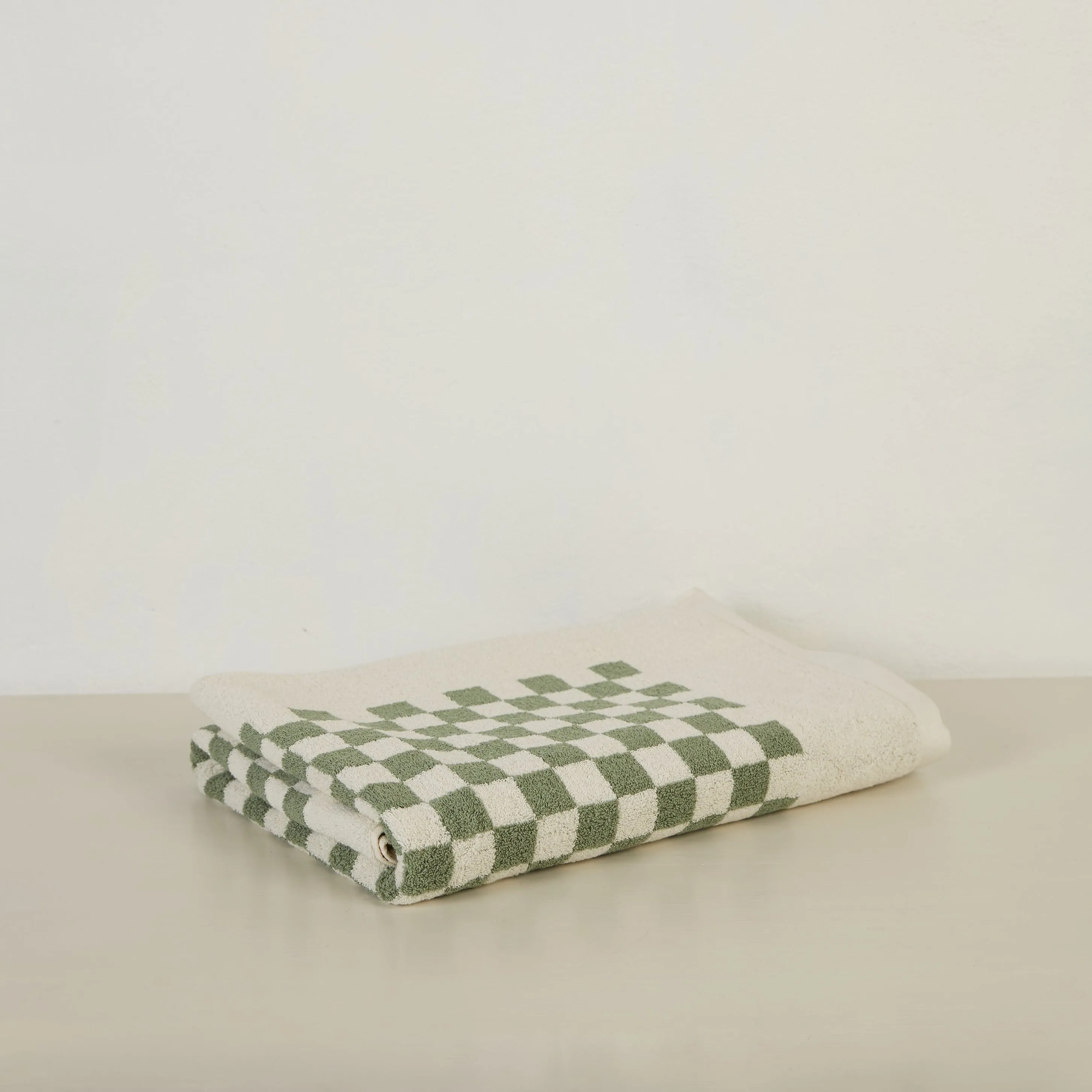 Baina | Roman Pool Towel in Sage and Chalk