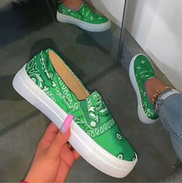 Bandana Print Casual Slip-on