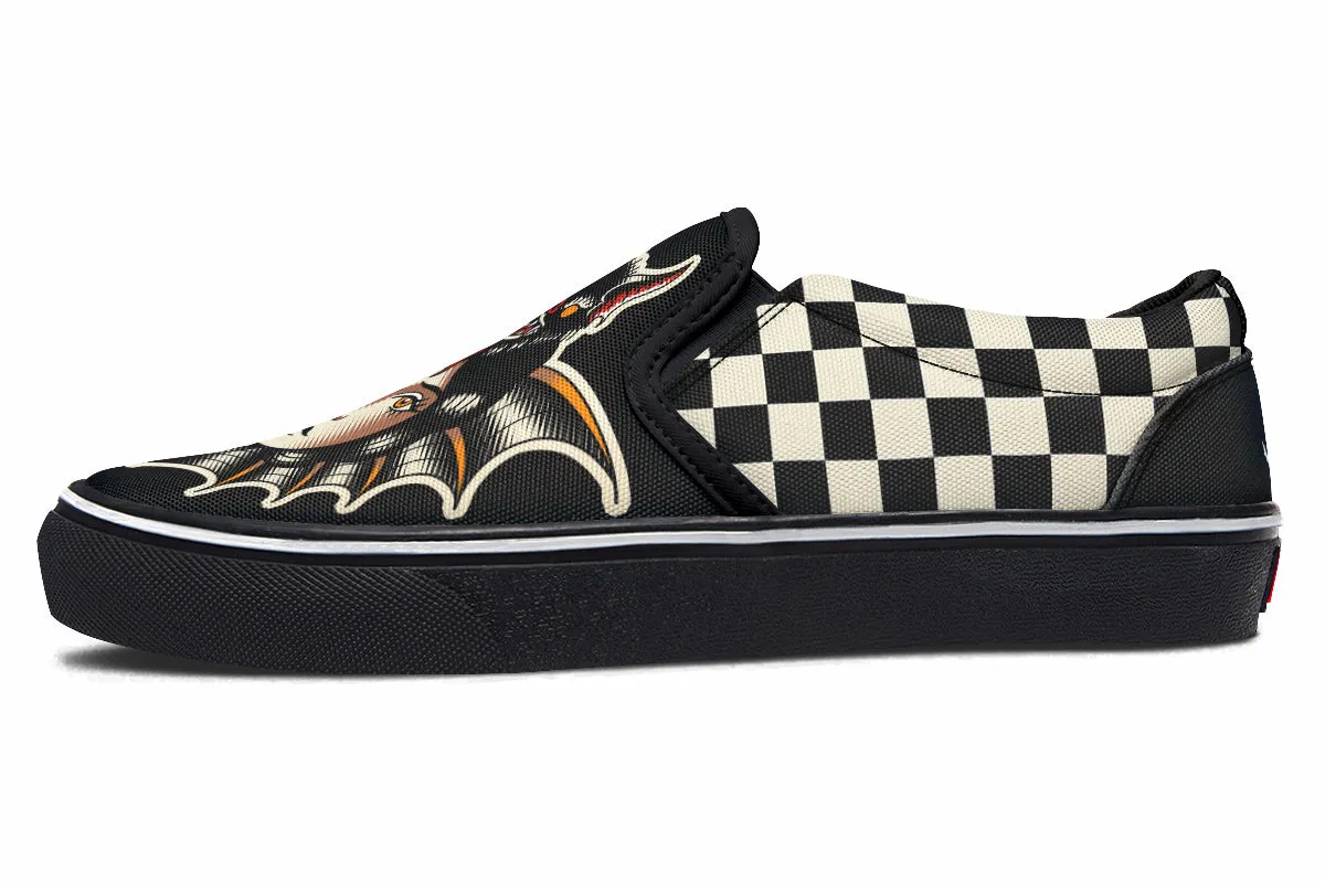 Bat Lady Slip On Shoes