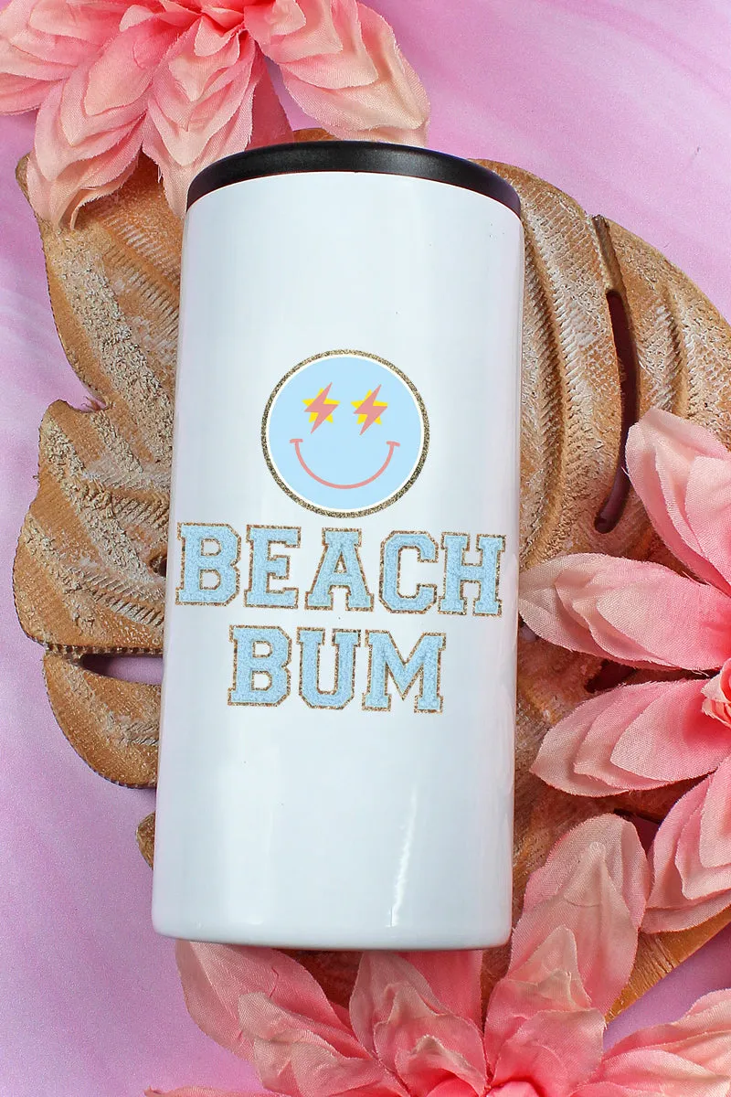Beach Bum Happy Face Stainless Steel Slim Hugger