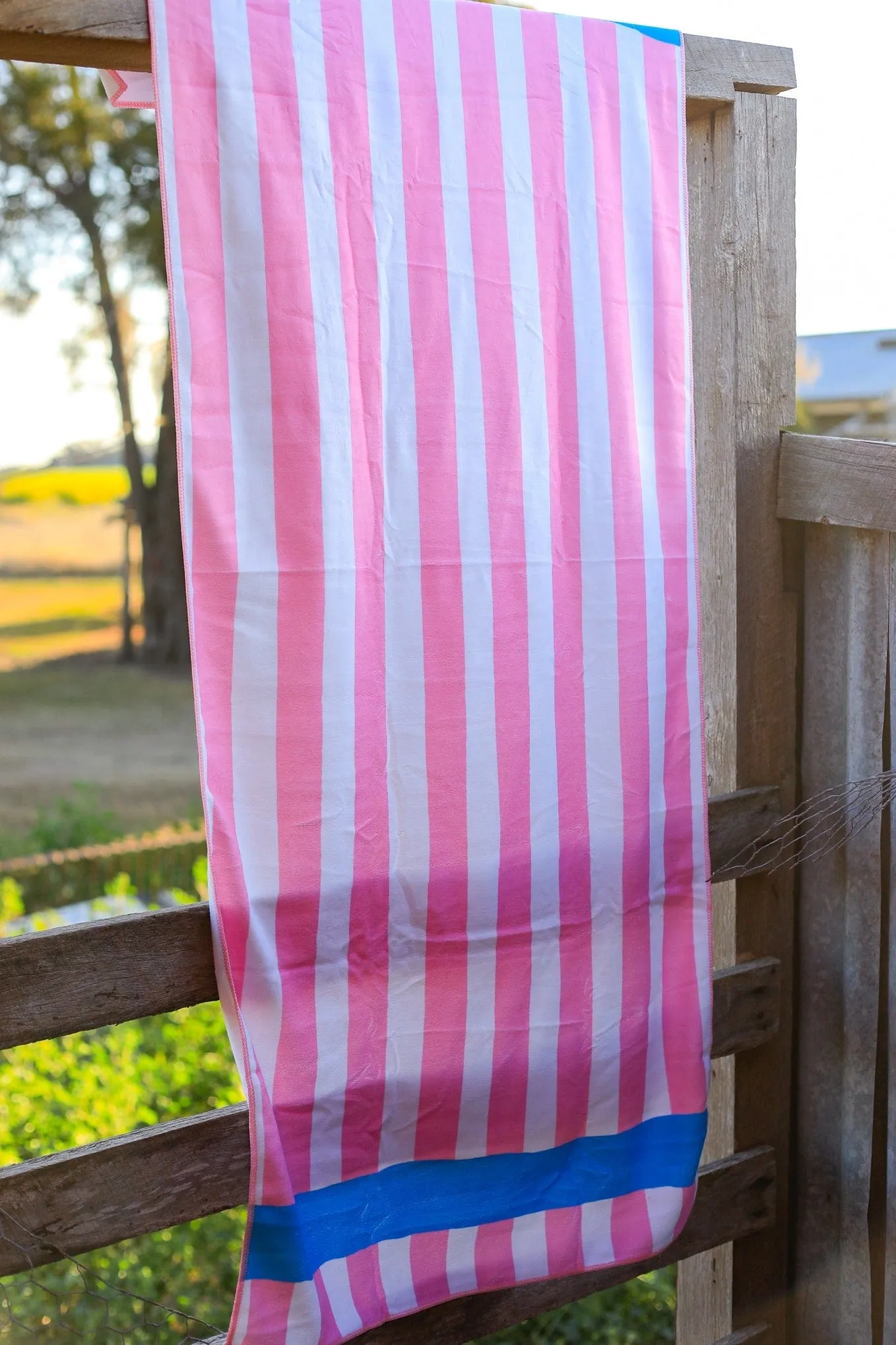 Beach Towel - Light Pink Stripe