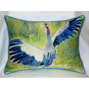 Betsy Drake Dancing Crane Pillow- Indoor/Outdoor