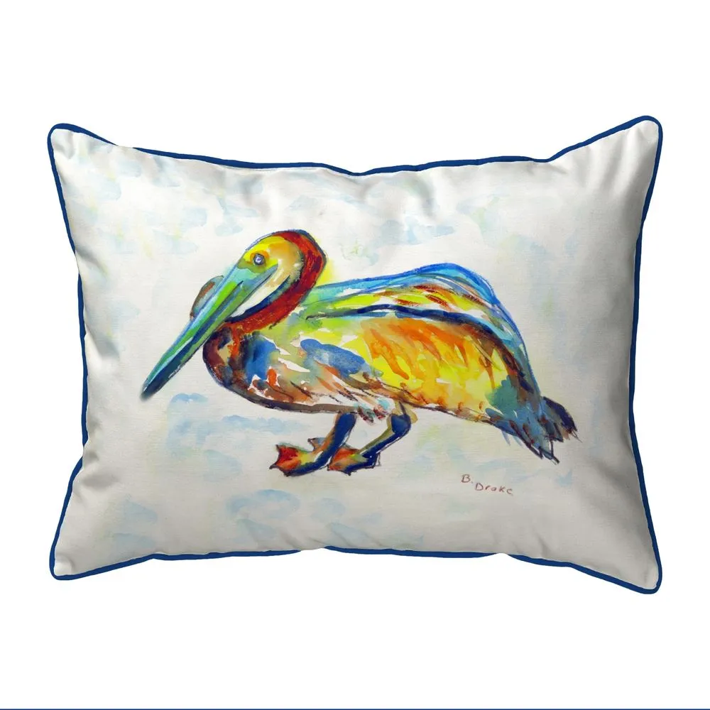Betsy Drake Gertrude Pelican Small Pillow 11"x 14"