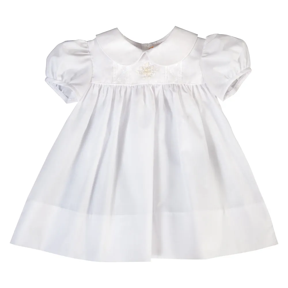 Bianca Rose Bullion White Baby Dress
