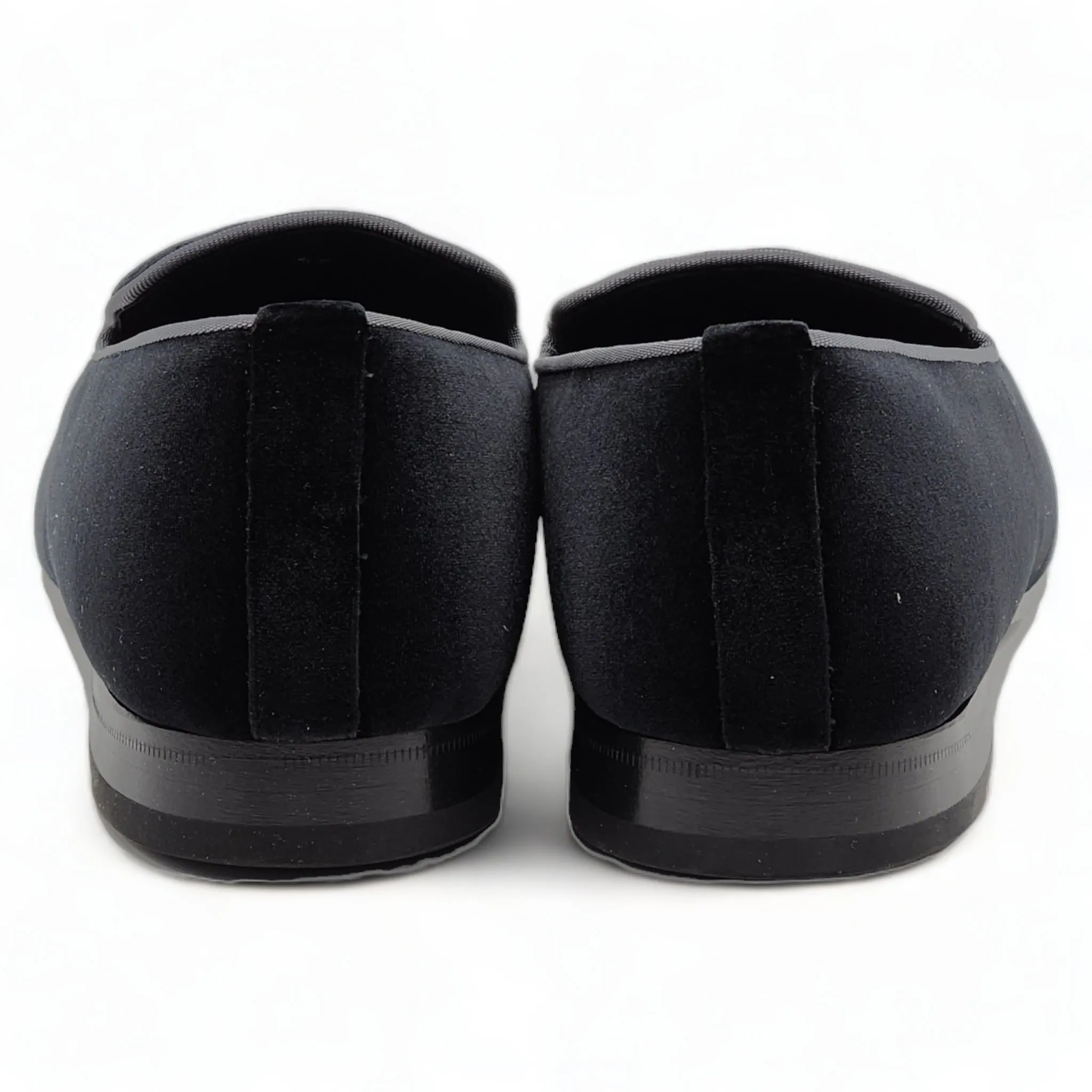 Billionaire Velvet Loafers Crest  in Black