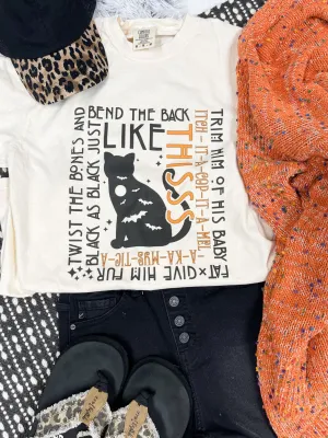 Black Cat Spell Ivory Graphic Tee