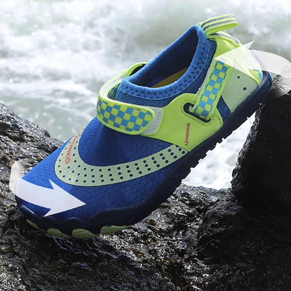 Blue & Green Anti Skid Land and Water Outdoor adventure Shoes for Kids
