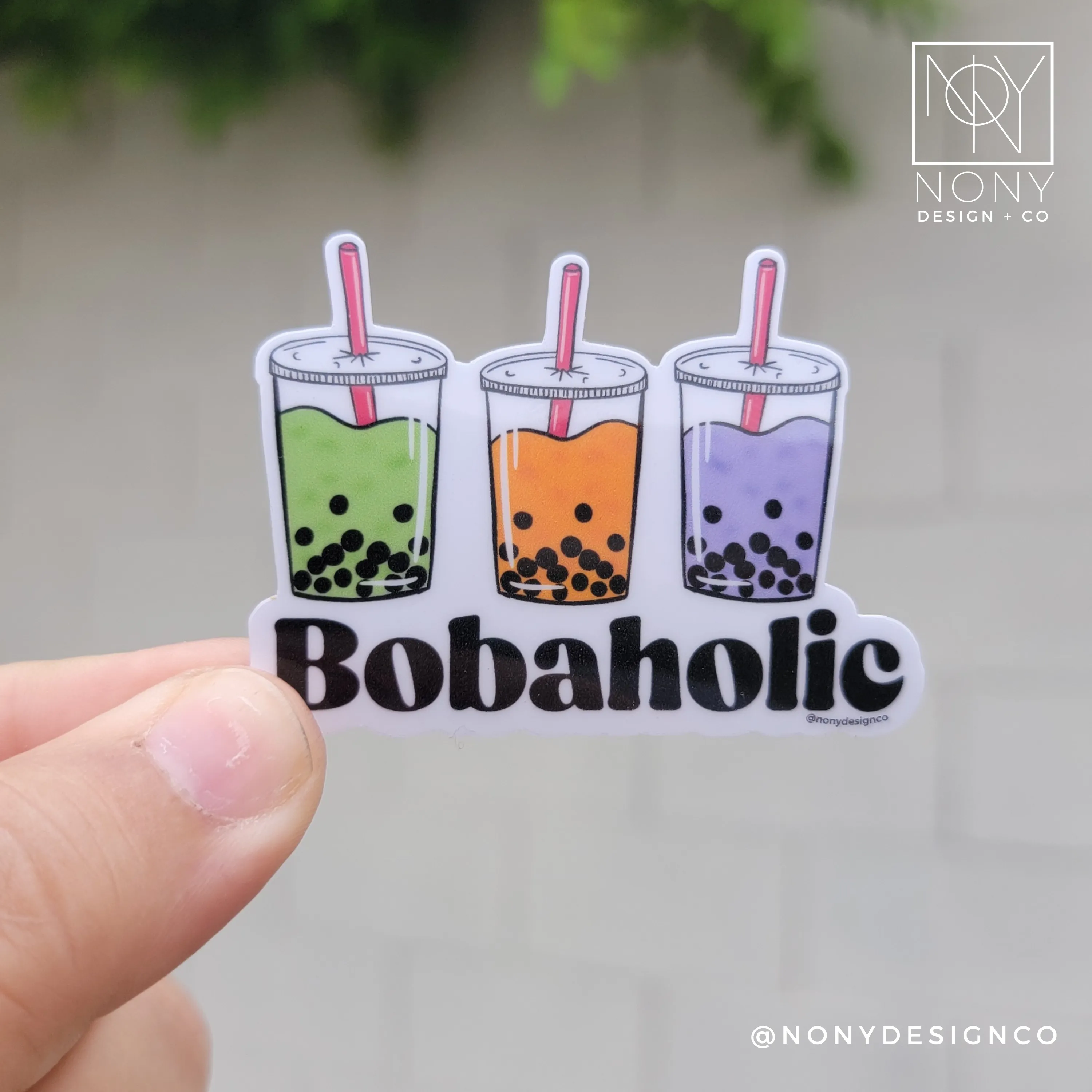 Bobaholic Die Cut Sticker