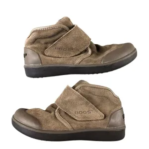 Bogs Boys Sz1 Brown Sammy Boot, Outdoor, Play, Leather, Waterproof, Suede