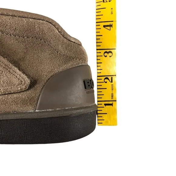 Bogs Boys Sz1 Brown Sammy Boot, Outdoor, Play, Leather, Waterproof, Suede
