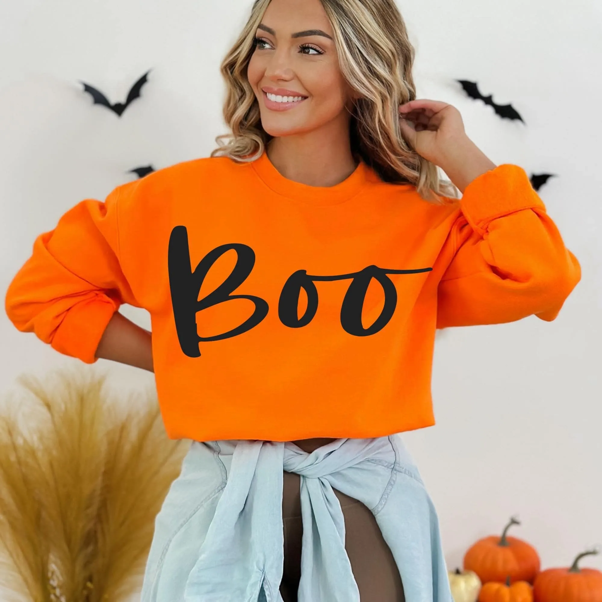 Boo Orange Sweatshirt