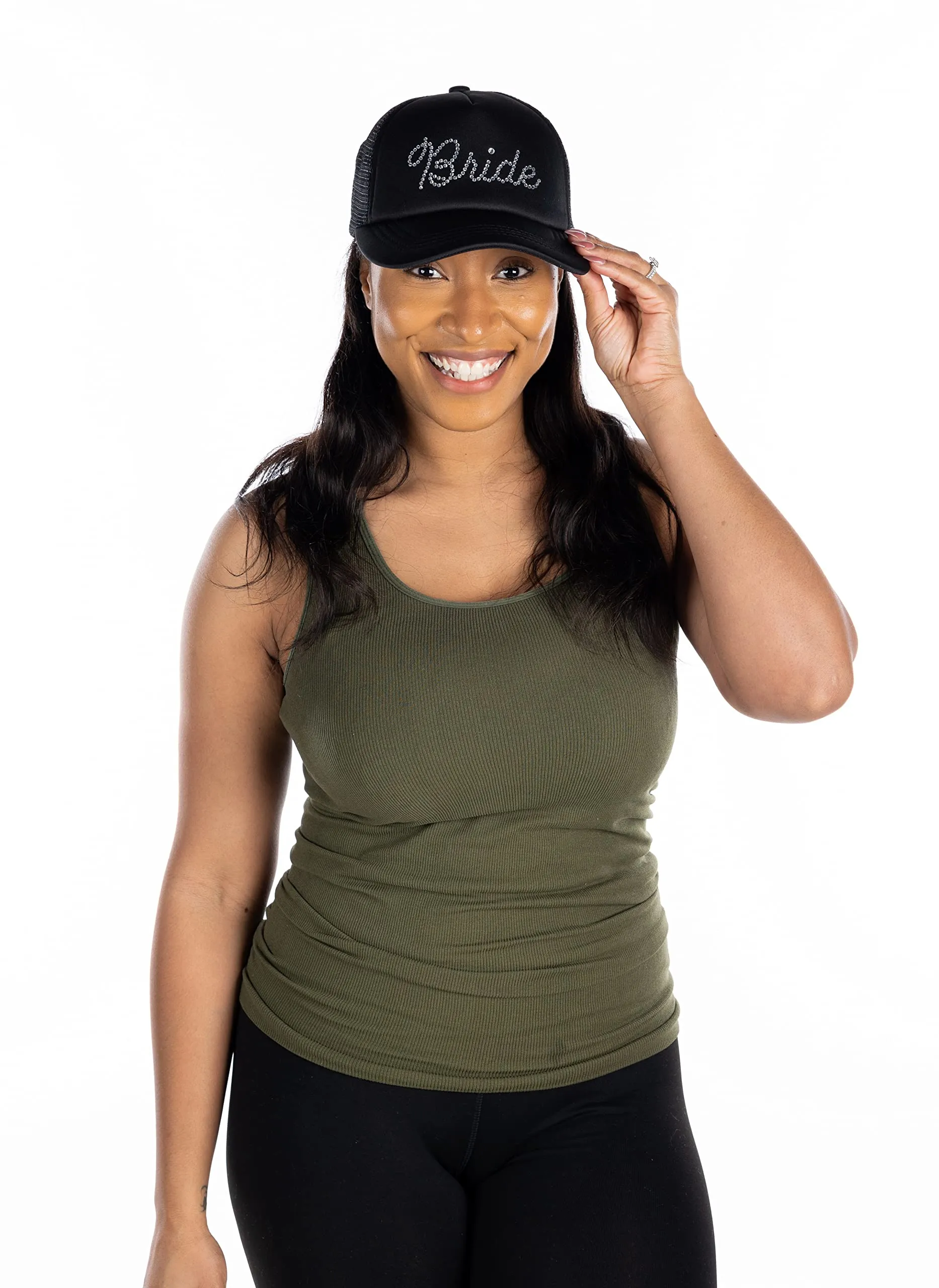 Bride - Rhinestone Embellished Trucker Hats by Funky Junque