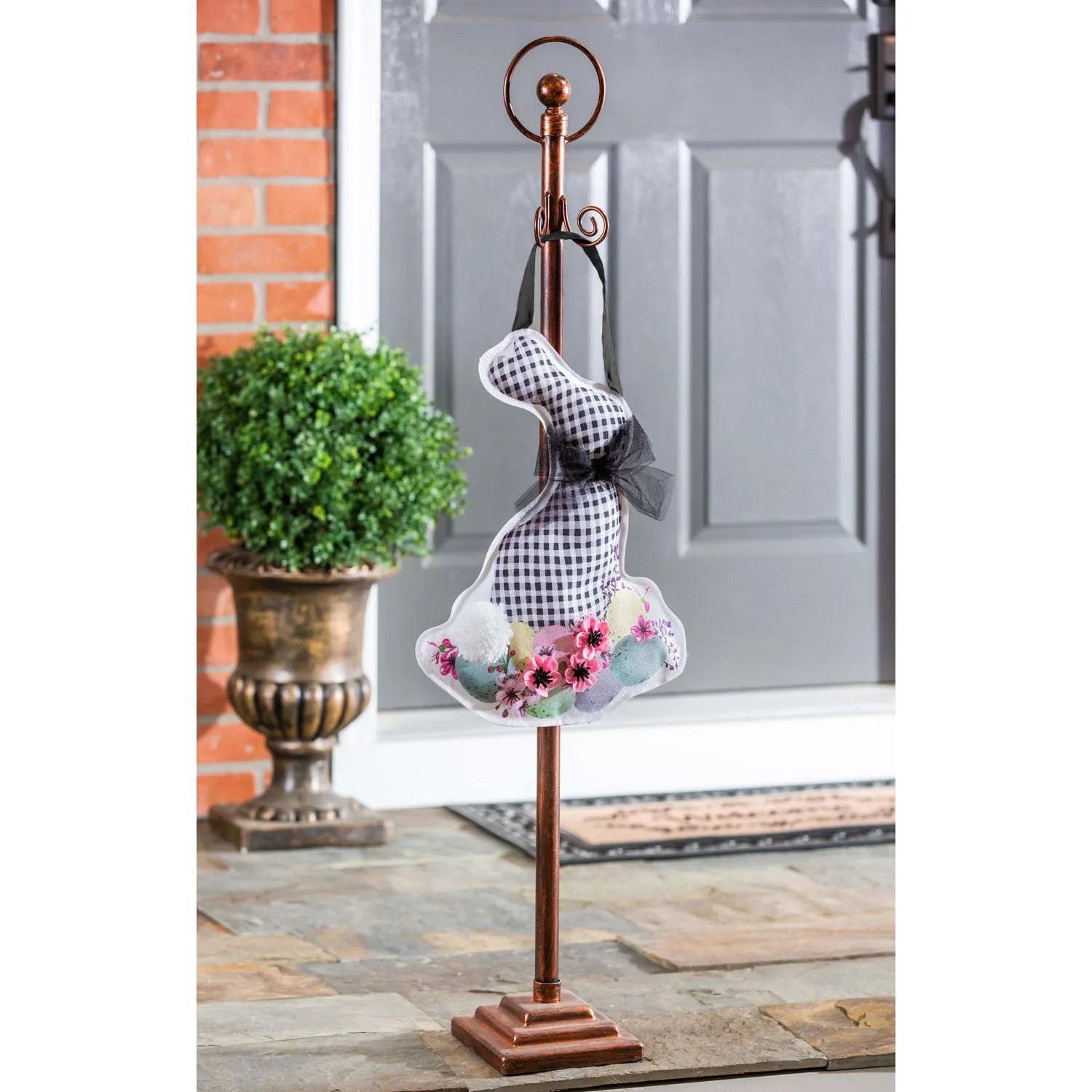Buffalo Check Bunny Door Décor,2dhb1828